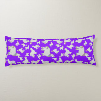 Cute Alpacas with glitter bubbles flowers fun Body Pillow