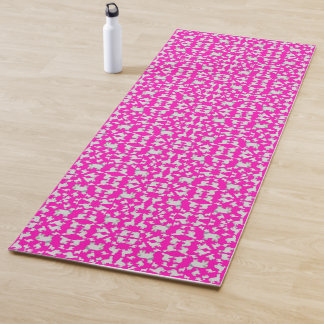 Cute Alpacas with glitter bubbles flowers fun Yoga Mat