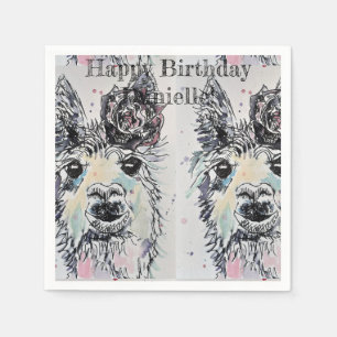 Cute Alpacca Llama Animal Decor Serviette Napkins