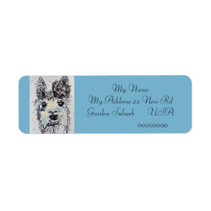 Cute Alpacca LLama Animal Return Address Labels