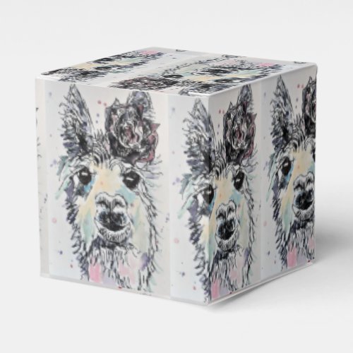 Cute Alpacca Llama Girls Birthday Cake Favor Box