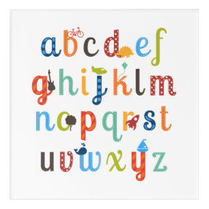 Cute Alphabet Design Acrylic Print