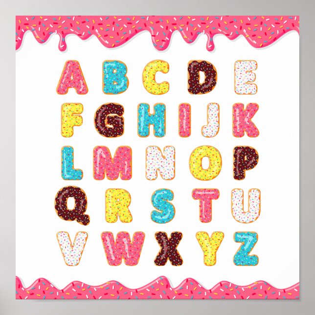 Cute Alphabet Poster (Front)