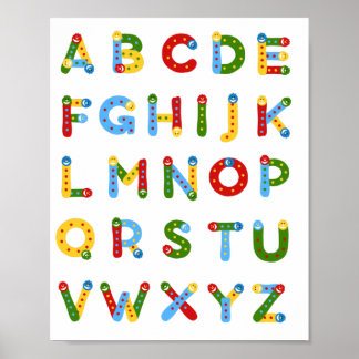 Cute alphabet poster