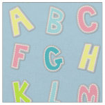 Cute Alphabet Themed Nursery Print Fabric