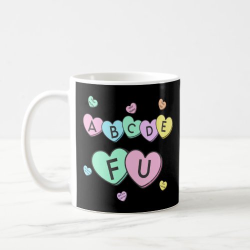 Cute Alphabet Valentines Day Hearts Abcdefu Women  Coffee Mug