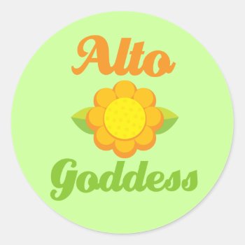 Cute Alto Goddess Music Sticker Gift by madconductor at Zazzle
