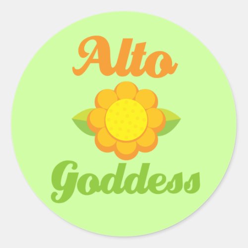 Cute Alto Goddess Music Sticker Gift