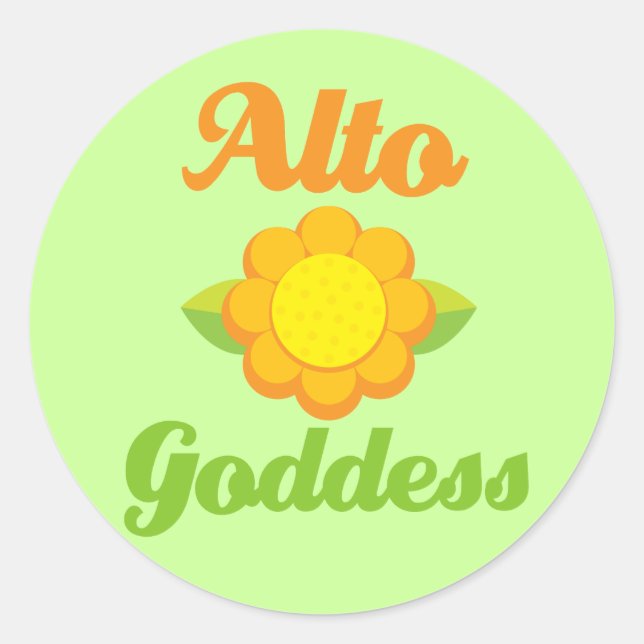 Cute Alto Goddess Music Sticker Gift (Front)