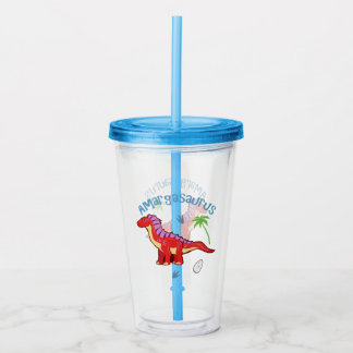 Cute Amargasaurus Acrylic Tumbler