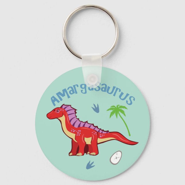 Cute Amargasaurus Keychain (Front)