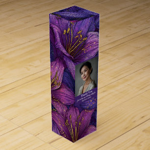 Cute Amaryllis 40Th Birthday Contemporary Wine Box