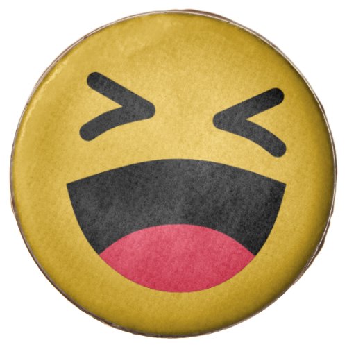 Cute Amd Fun Yellow Happy Face Emoji  Chocolate Covered Oreo