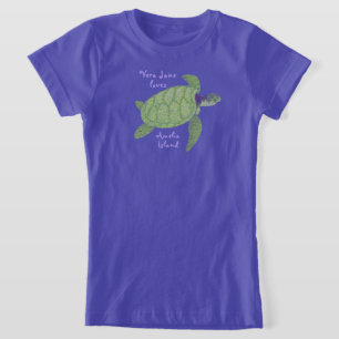 Cute Amelia Island Florida Sea Turtle T-Shirt