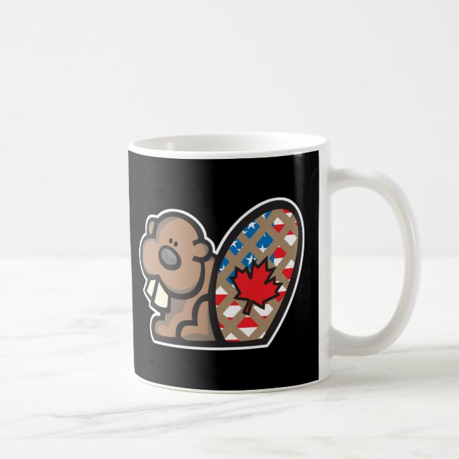 cute american canadian beaver coffee mug (Right)