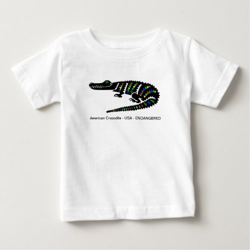 Cute American Crocodile _ Endangered animalT_Shirt Baby T_Shirt