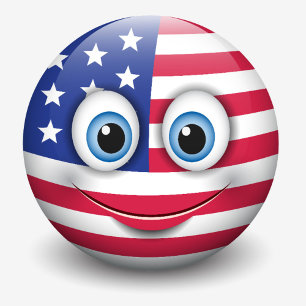 Cute American Emoji Golf Balls
