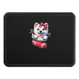 Cute American Eskimo Christmas Stocking Classic T- Hitch Cover