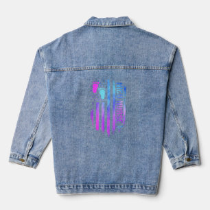 Cute American Flag Patreotic Nicu Nurse Presents Denim Jacket