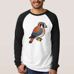 Cute American Kestrel Men's Canvas Long Sleeve Raglan T-Shirt
