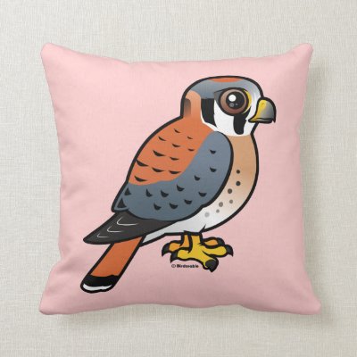 Cute American Kestrel / Sparrow Hawk by Birdorable