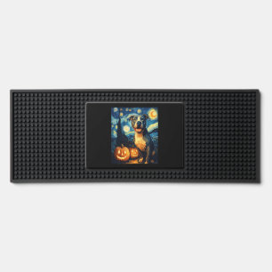 Cute American Staffordshire Terrier Dog Halloween Bar Mat