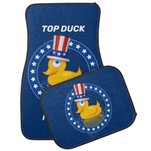 Cute American Top Duck Of United States Of America Car Floor Mat