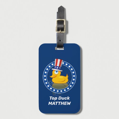 Cute American Top Duck Of United States Of America Luggage Tag
