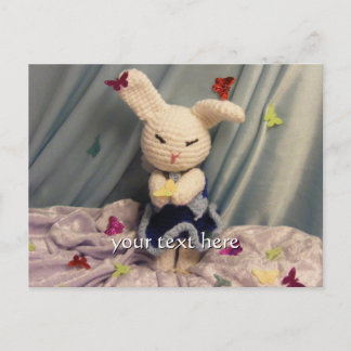 Cute Amigurumi Bunny Rabbit Postcard