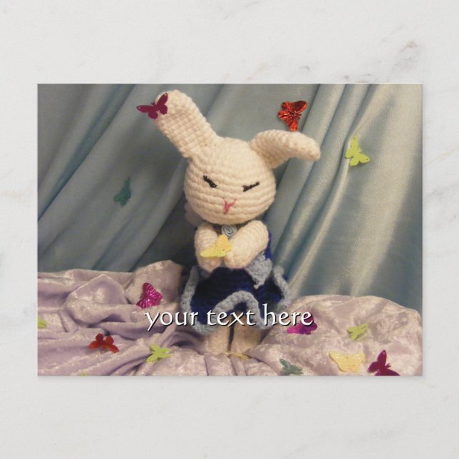 Cute Amigurumi Bunny Rabbit Postcard (Front)