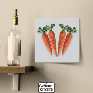 Cute Amigurumi Minimalist Crochet Carrots Hipster Faux Canvas Print