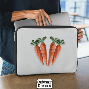 Cute Amigurumi Minimalist Crochet Carrots Hipster  Laptop Sleeve
