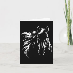 Cute & Elegant Horse Silhouette Art For Horse Card