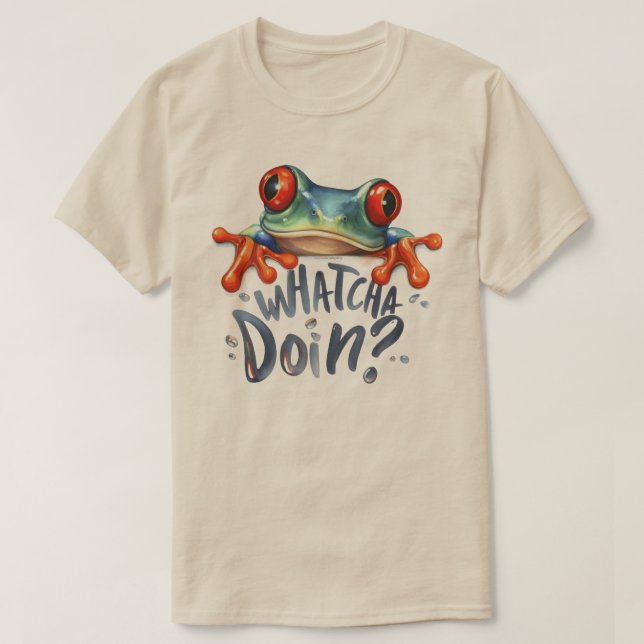 Cute Amphibian Frog Quote Graphic T-Shirt  (Design Front)