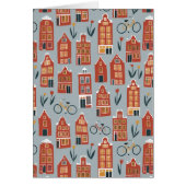 Cute Amsterdam houses blank greeting card (Front)