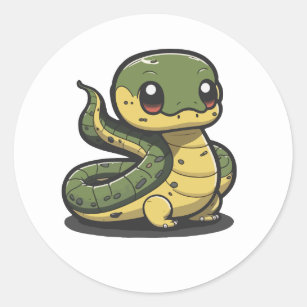 3D Cute Cartoon Snake – Wallmonkeys