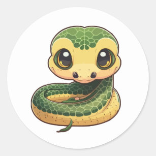 3D Cute Cartoon Snake – Wallmonkeys