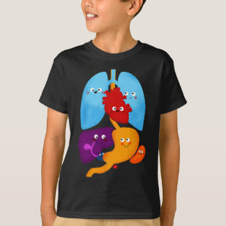 Cute Anatomy and Physiology Heart Lungs Organs T-Shirt