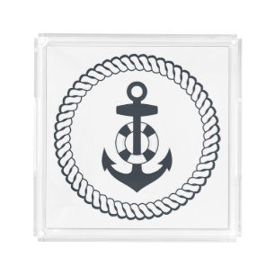 Cute Anchor Acrylic Tray
