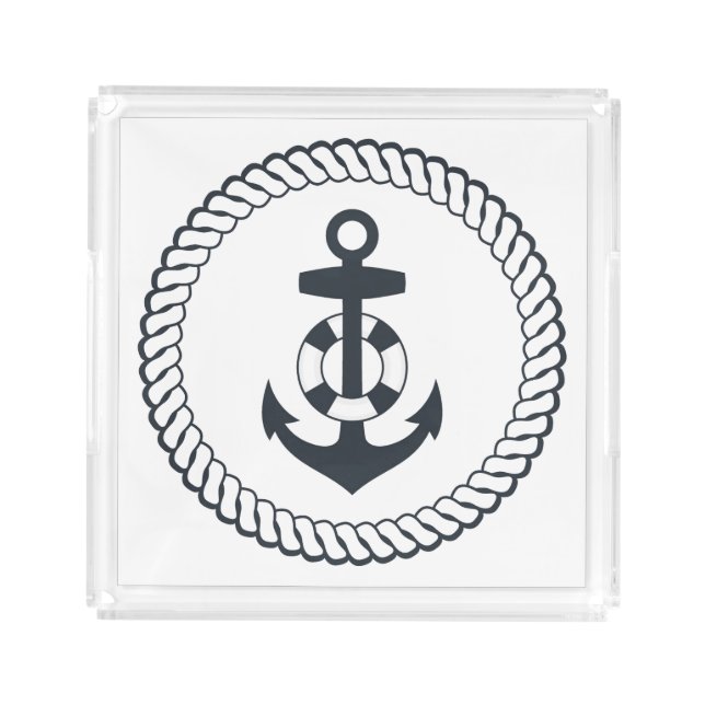 Cute Anchor Acrylic Tray (Front)