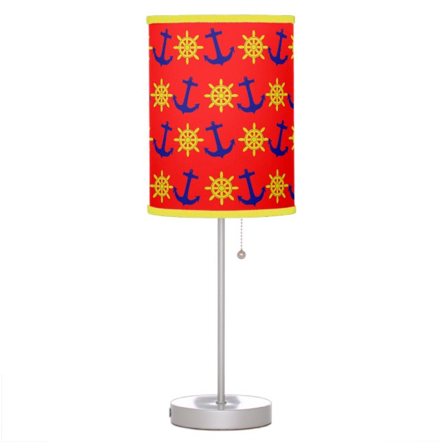 Cute Anchor and Whell Nautical Table Lamp (Left)