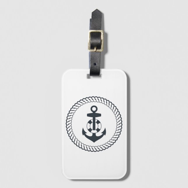 Cute Anchor Luggage Tag (Front Vertical)