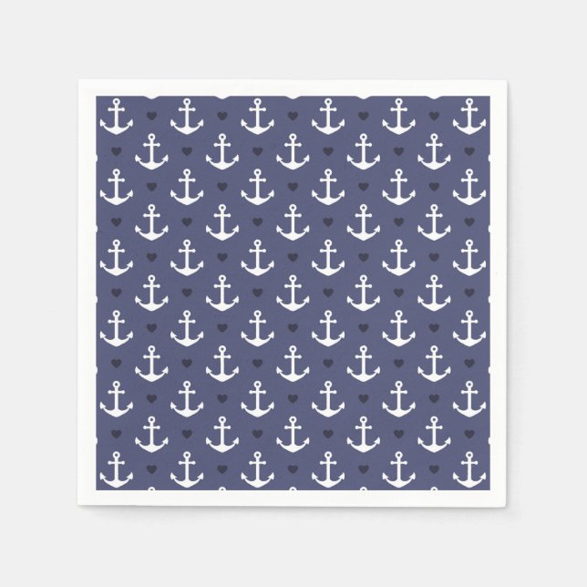 Cute Anchor Pattern Napkins (Front)