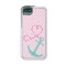 Cute Anchor with Heart Rope - Pink and Aqua