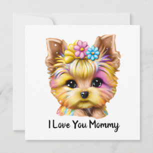 Cute and Adorable Baby Yorkie Holiday Card