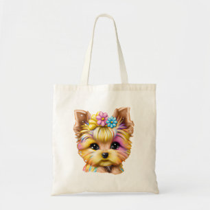 Cute and Adorable Baby Yorkie Tote Bag