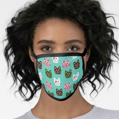 Cute and Adorable Cats Kittens Pattern  Face Mask