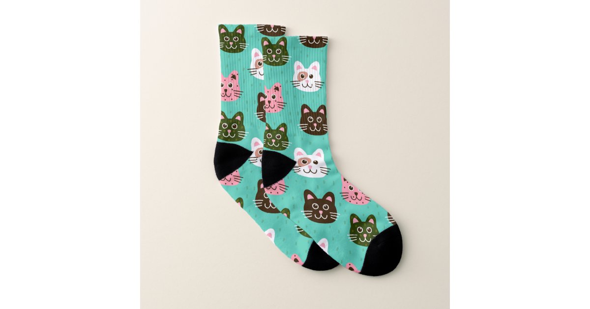Cute and Adorable Cats Kittens Pattern | Socks | Zazzle