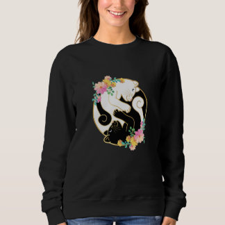 Cute and Adorable Chinese Yin and Yang Cats Cat Sweatshirt