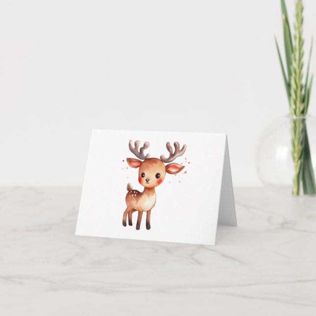 Cute and Adorable Christmas and Holiday Reindeer  (Front)